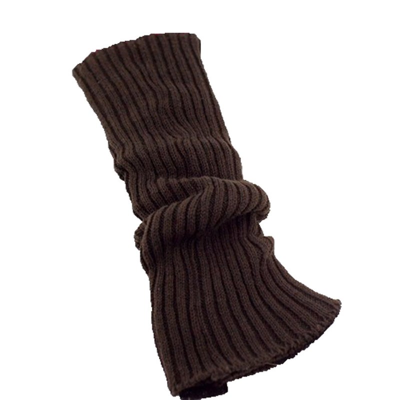 CHUNG Adult Women Juniors Knitted Leg Warmers Neon Party Accessory (One Size, Brown) - Image 1